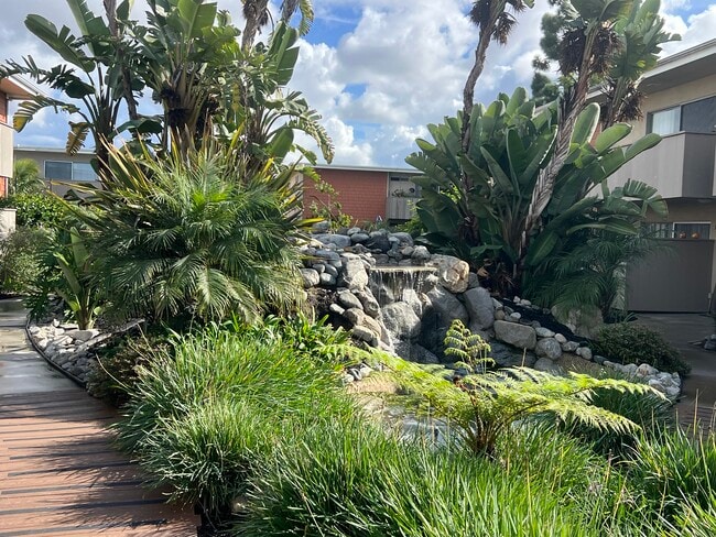 Scenic Waterfall & Gardens - Beachwood Village Apartments