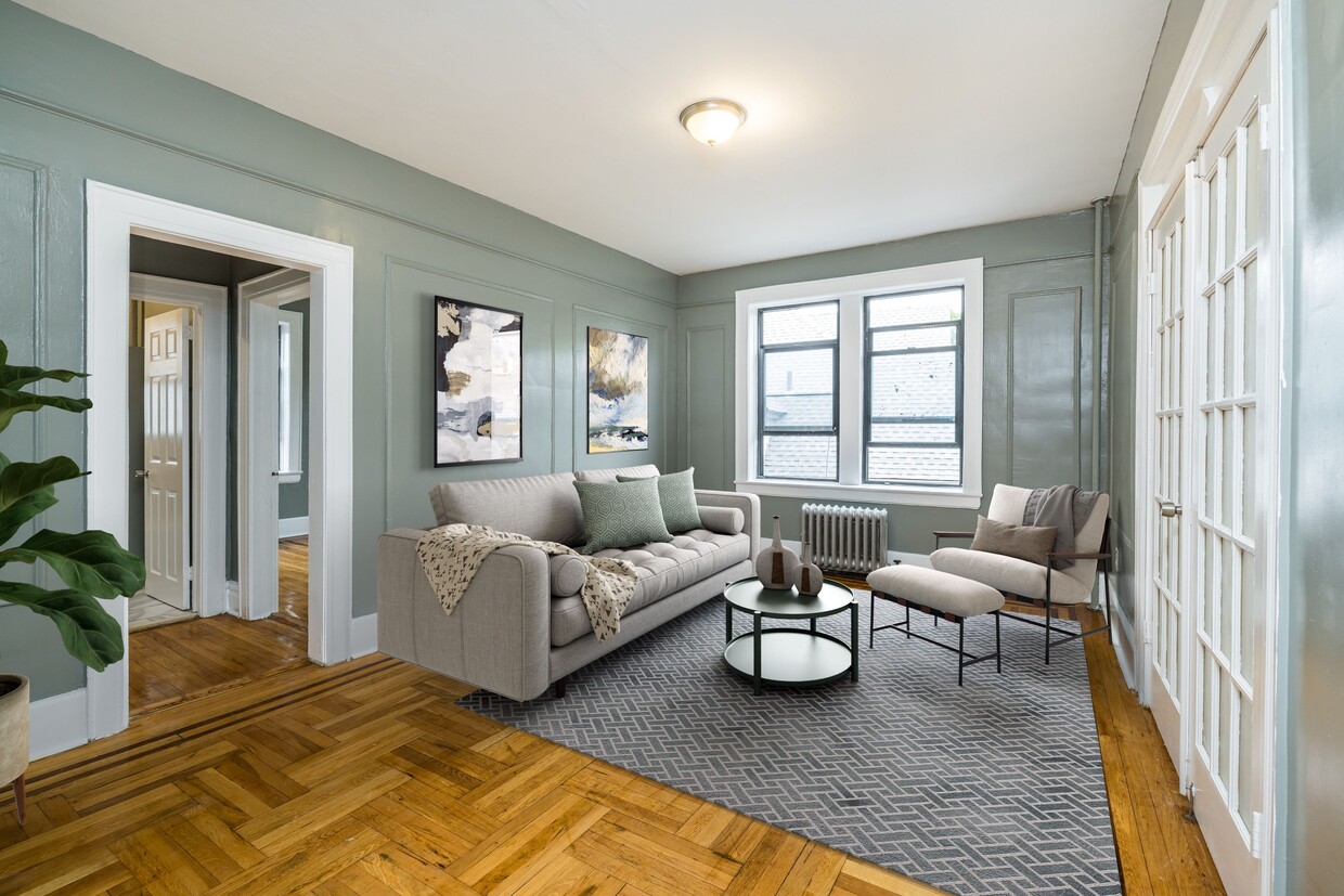 Unit 35 Living room - 100 Chestnut Street Apartments