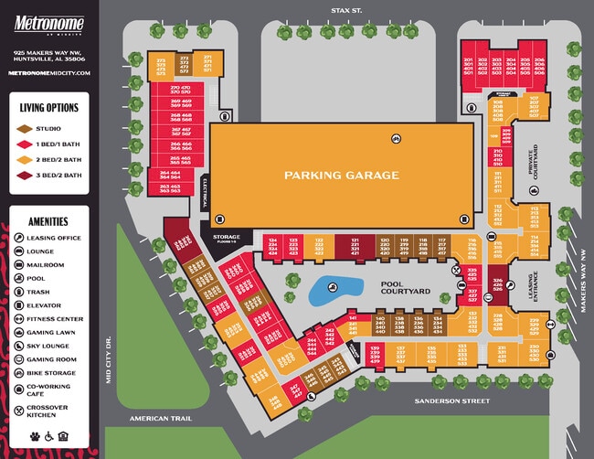 Metronome Mid City Apartments at 925 Makers Way NW Huntsville, AL