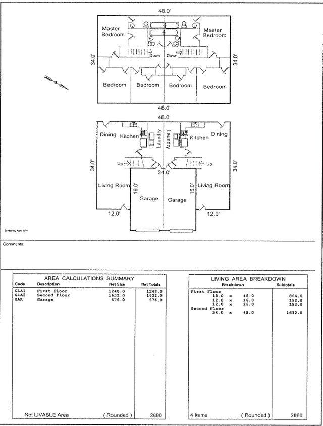 Floorplan - Saratoga Circle Duplexes