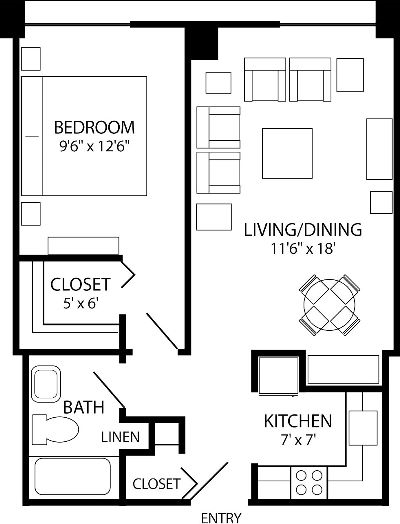 1HAB/1BA - Clairmont Oaks