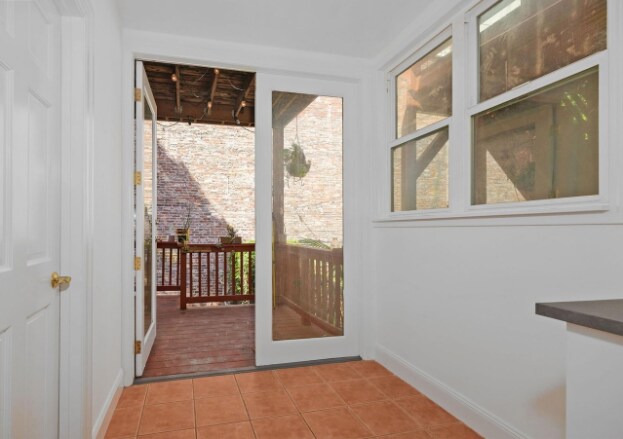Dining Area w Entrance to Rear Deck - 164 Langton St
