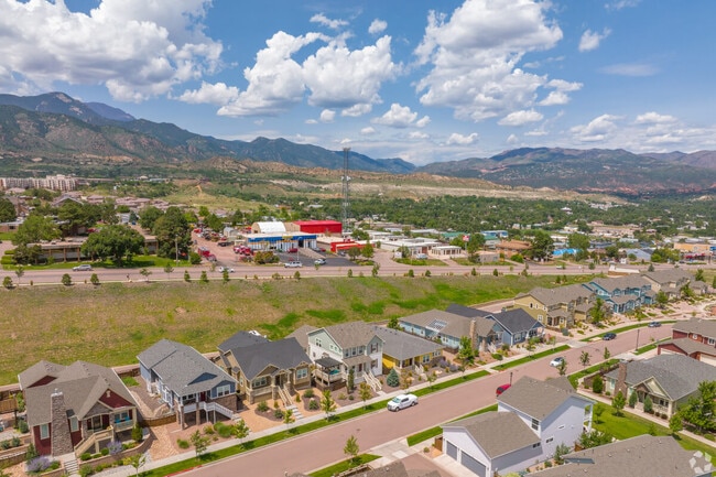 A few local shops and residential neighborhoods in the Central West neighborhood.