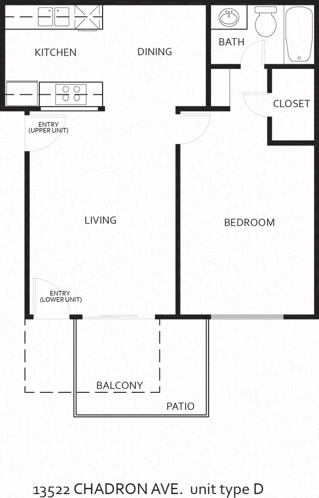 Plano de planta - Monterey Terrace Apartments