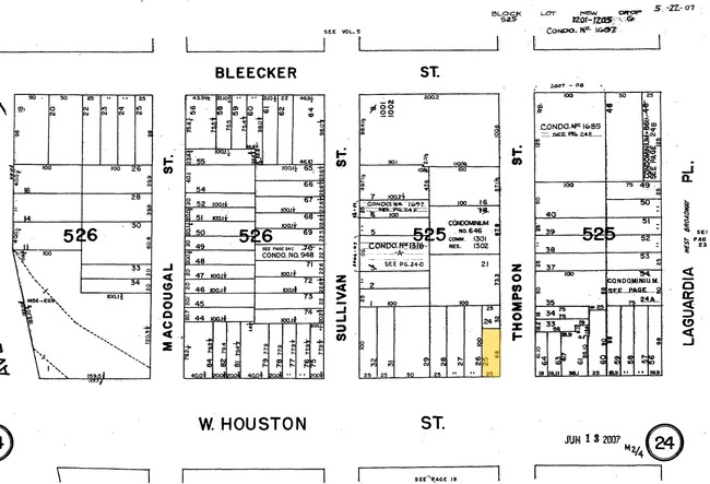 Mapa de la parcela - 108 W Houston St