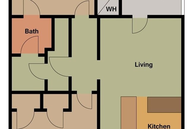 Two Bedroom One Bath - Summer Brooke Apartments