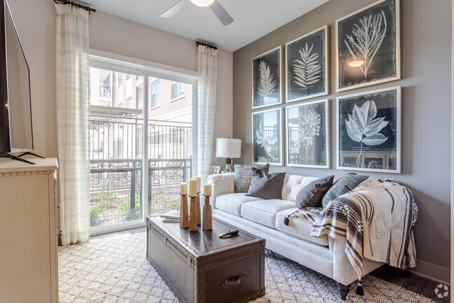 1BR,1BA - 648SF - A0 - LIVING AREA - The Banks at Las Colinas