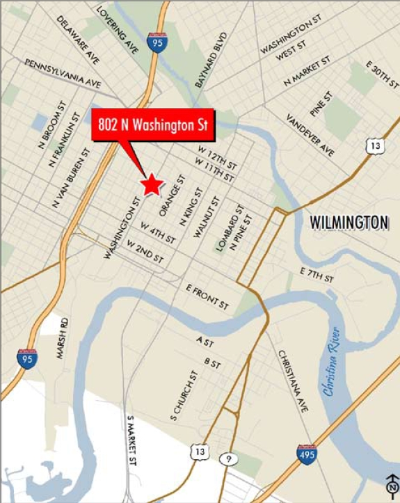 Map view - 802 N Washington St