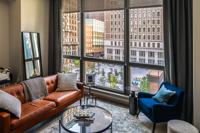 Living Room Overlooking Jefferson Specialty Care Pavilion - The Collins