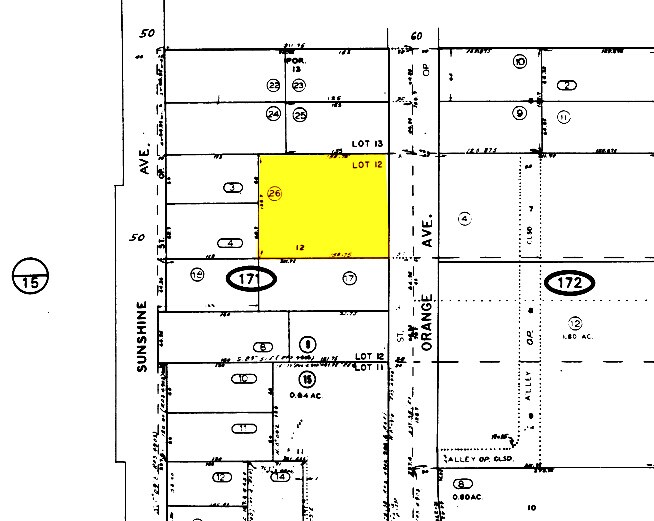 Mapa de la parcela - Orange Avenue Apartments