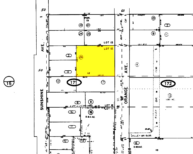 Plat Map - Orange Avenue Apartments
