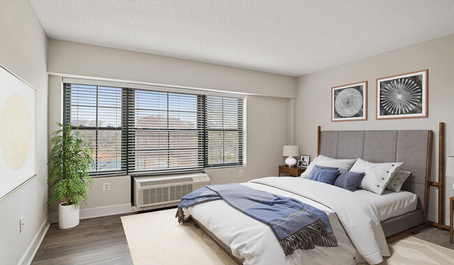 Select homes feature wood flooring in the bedroom - The Residences at Capital Crescent Trail