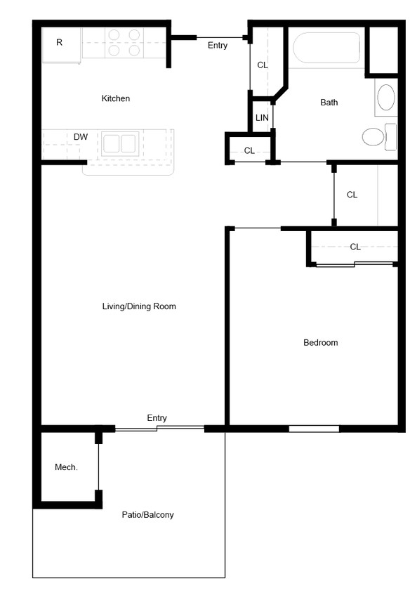 Plano de planta - MeadowView at Clifton Park Apartments