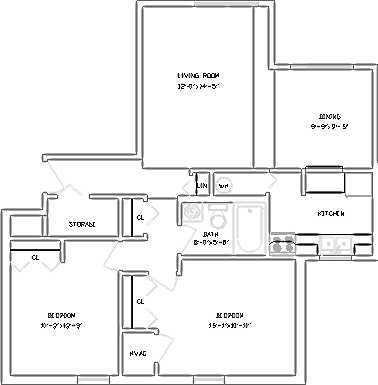 Plano de planta - Oakridge Village Apartments