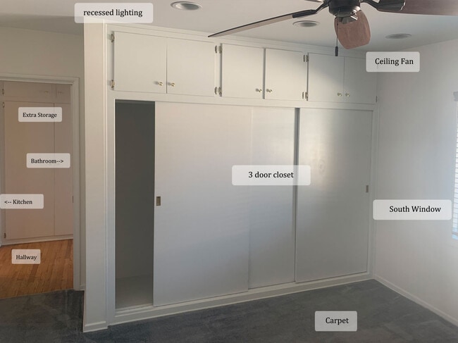 Large closet in bedroom with overhead storage - 917 11th St