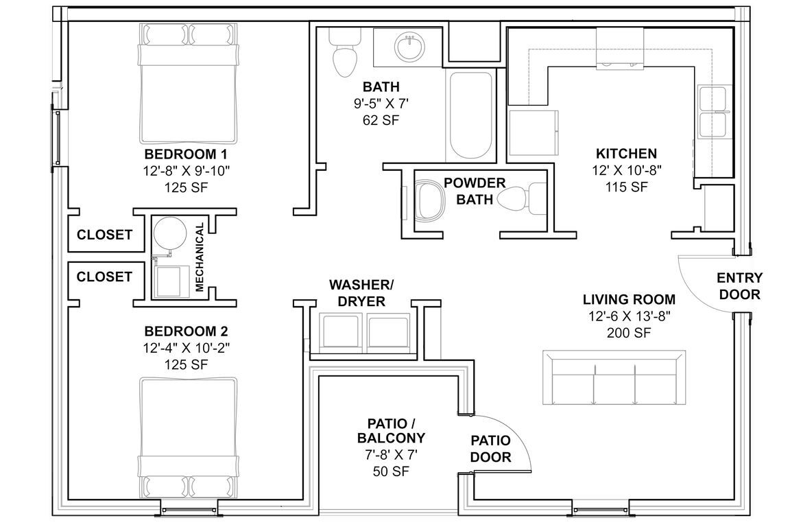 Plano de planta - Cottage Lane Village