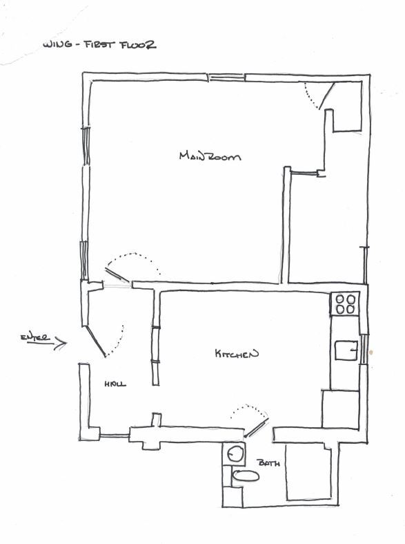 Plan- first floor of wing - 1165 Saybrook Rd