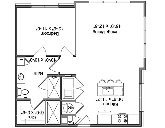 Floorplan F - The Flats at Delta Landing