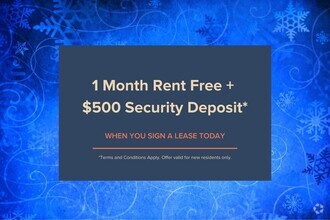 1 Month Rent Free + $500 Security DepositAxir