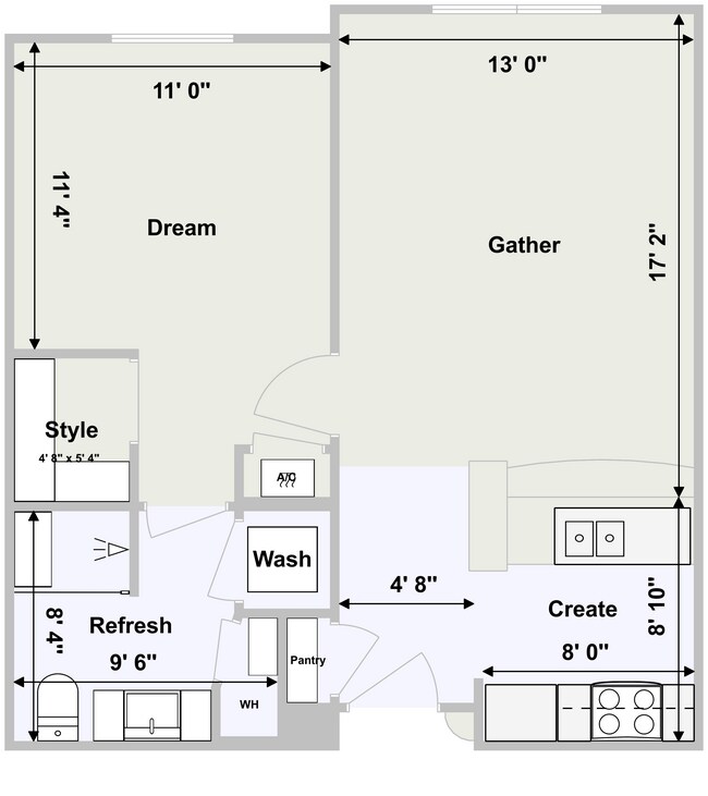 Marcis - 1 dormitorio - Plano 2D.png - Marcis Pointe