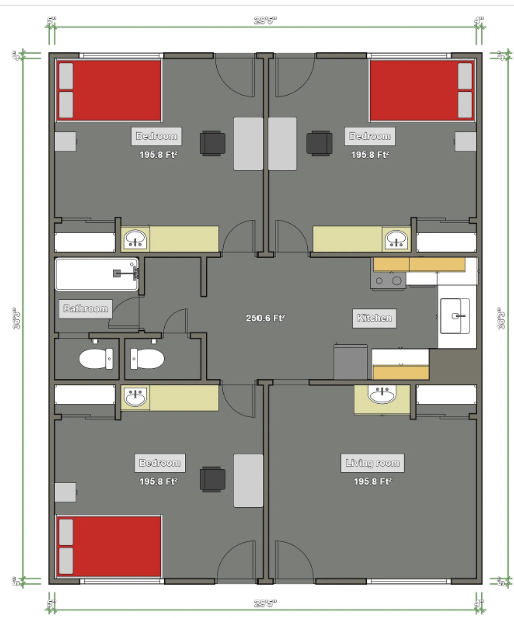 Three Bed X 1.5 Baths with Washer/Dryer - College Crest