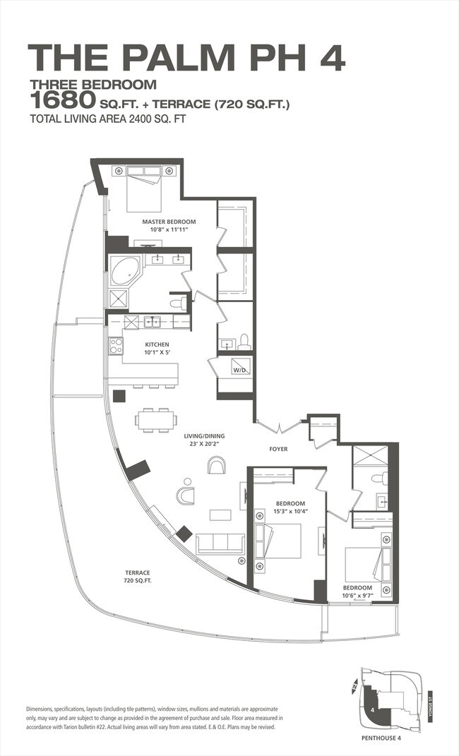 3 chambres/2,5 salles de bain - The Palm