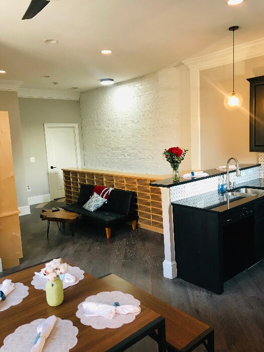Living room with two pull-out sofas that accommodate up to 3 additional guests. Great for visitors! - 500 Irving St NW