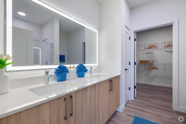B1 - 1BR, 1BA - 1,098SF - Primary Bathroom - Alt Angle - The Winslow Residences