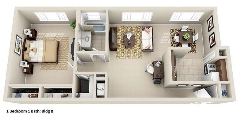 Huntington Green Apartments – Garden 1 Bedroom, 1 Bath