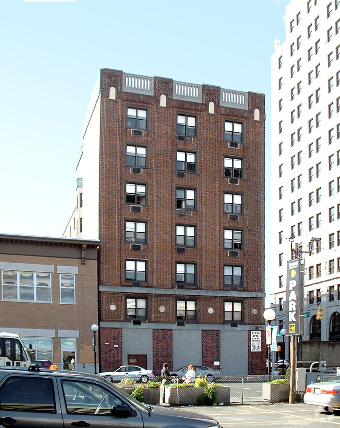 View from the northeast across Sip Avenue - Plaza Apartments