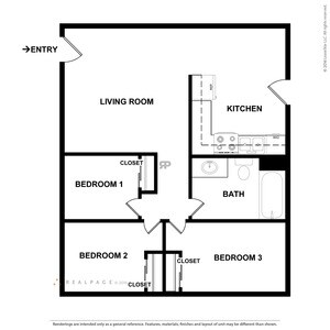 Plano de planta - Laurel Apartments