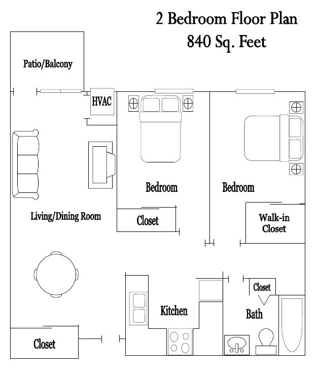 2 Bedroom - Pilgrim Meadows