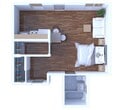 Studio Floor Plan S20 666 1R