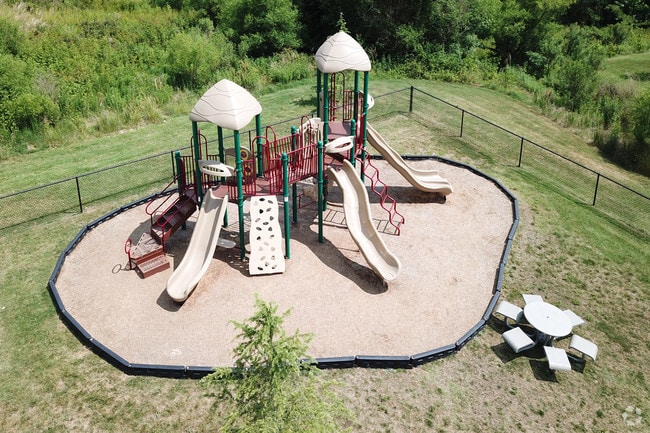 gated playground aerial view - Bridford West