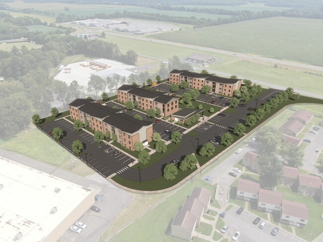 Representación de la vista desde arriba - Commonwealth Court Apartments