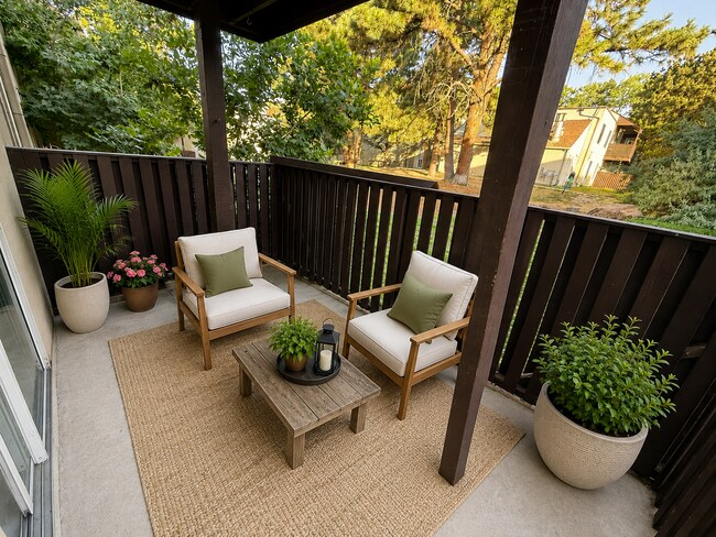 Patio decorado - 9725 E Harvard Ave
