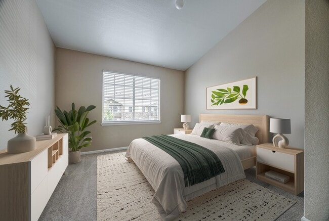 Bedroom with Large Window - PeakView at T-Bone Ranch Apartments
