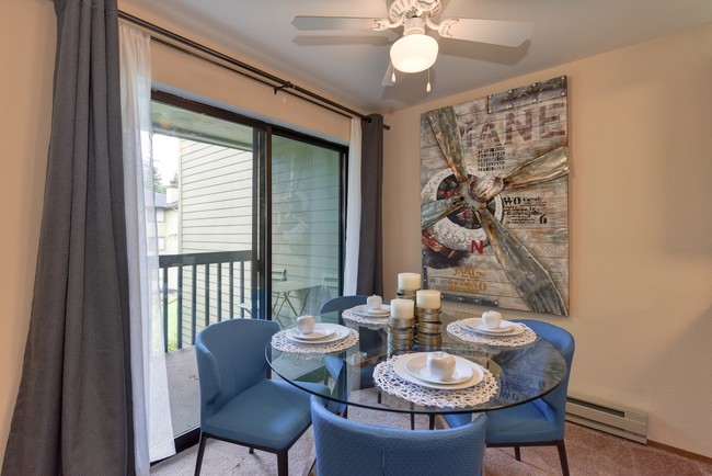 Dining Area with View of Private Patio - Kently Pointe Apartments