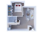 One Bedroom Floor Plan A2