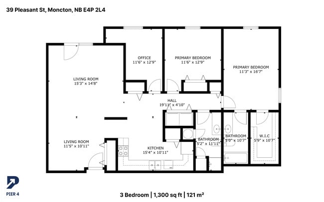 Plan d'étage - 39 Pleasant Street