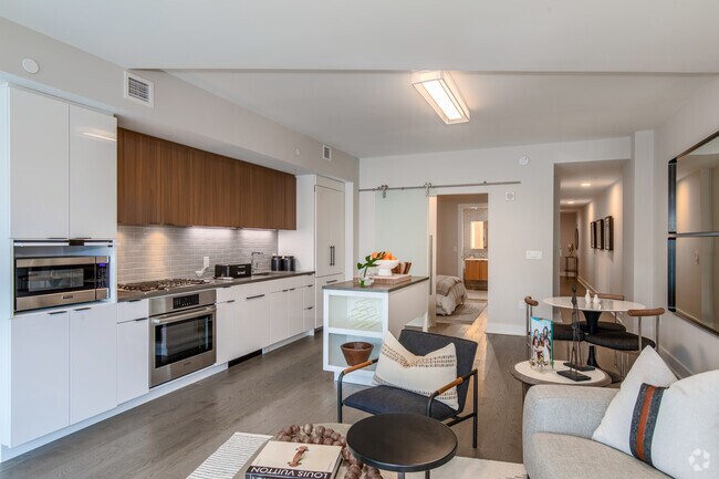 1HAB, SALA DE ESTAR, 1BA - 975SF - Tribeca NOMA
