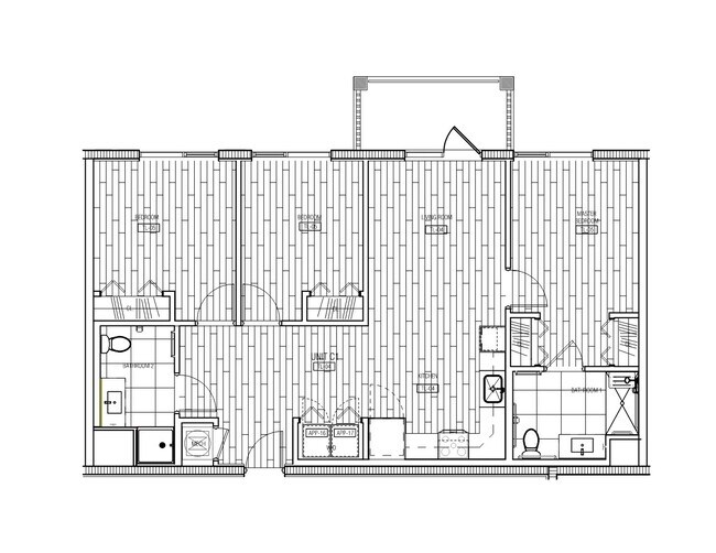 Plano de planta - Blakey Apartments