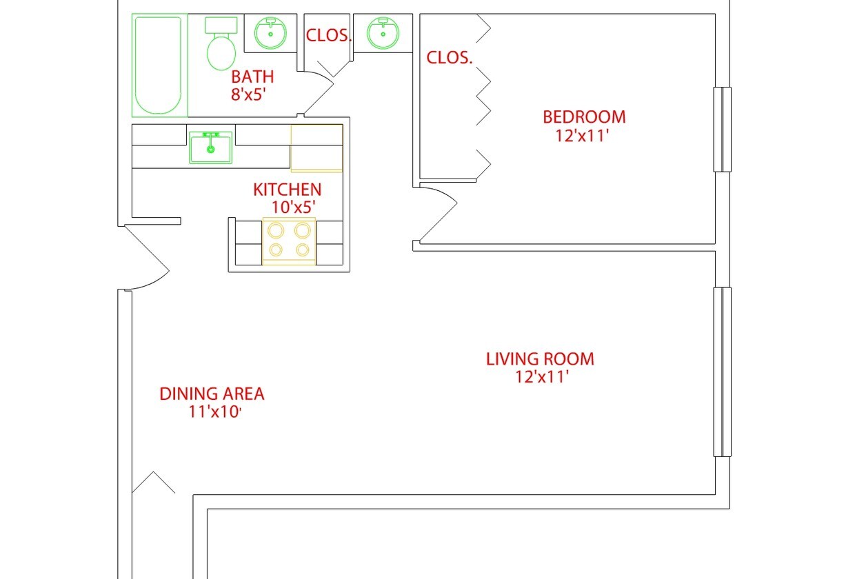 1BR/1BA - Dawson Terrace Apartments