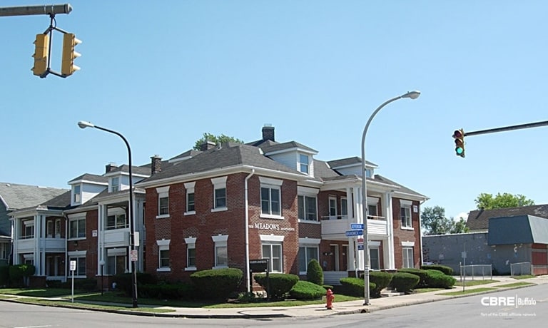 Front of Building - Meadows Apartments