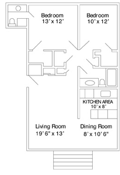 2BR/1.5BA - Nye Apartments