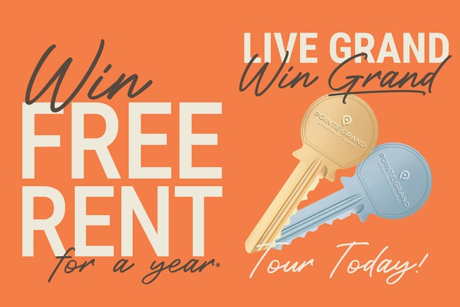 Lease today and be entered to WIN GRAND for a chance at our grand prizes! Win a brand-new Chevy Tahoe, a 4-night vacation, a 3-day cruise, or a $500 gift card! Contact the leasing office for full details. Contact the leasing office for full rules and details. - Pointe Grand Southlake