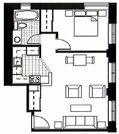 1 chambre/1 salle de bain - Strathclyde