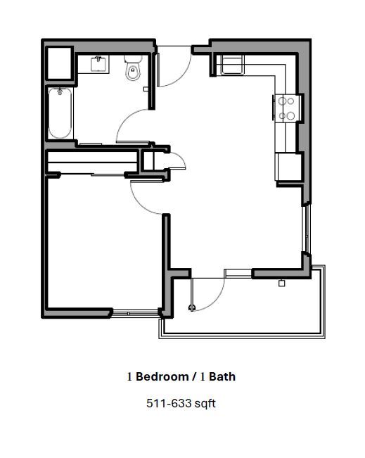 Plano de planta - Luma Point Apartments