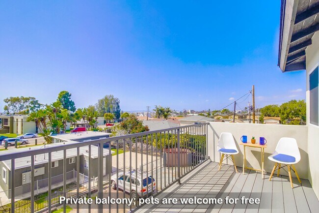 El balcón ofrece una vista privilegiada de las impresionantes panorámicas de San Diego y, lo mejor de todo, ¡las mascotas son bienvenidas! - 723 E 22nd St