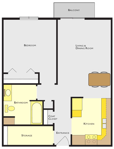 Plano de planta - Washington Park Apartments